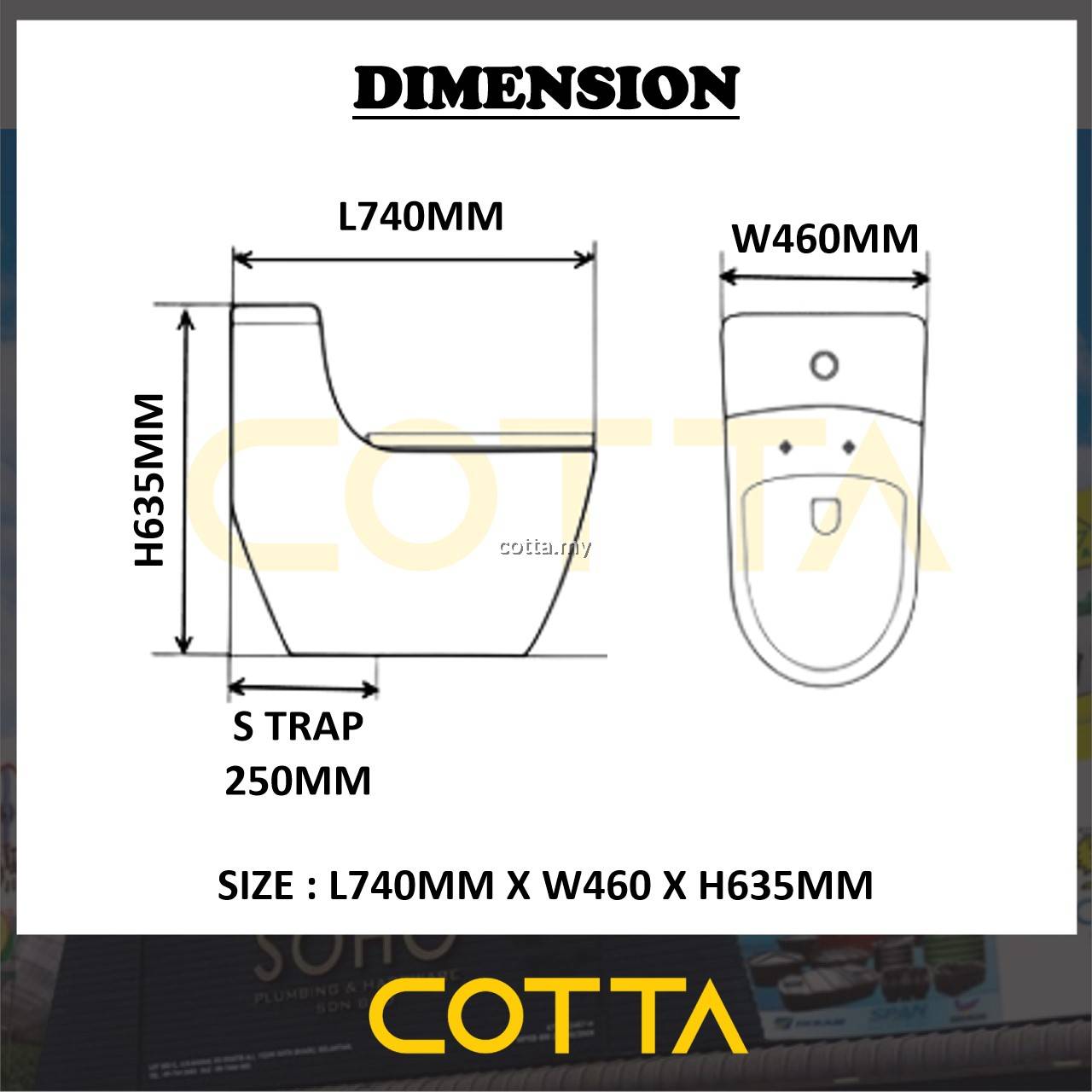 COTTA BOVA WATER CLOSET ONE PIECE